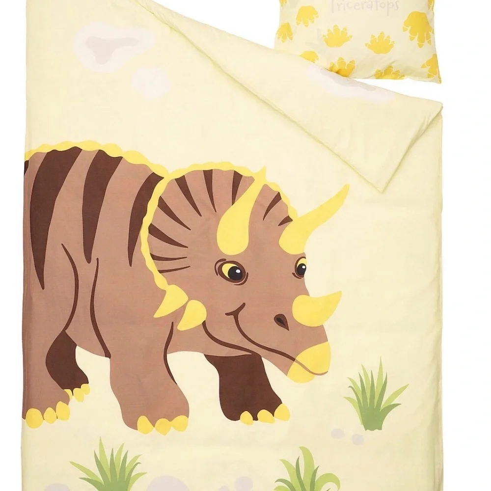 IKEA JÄTTELIK Twin Duvet Cover - Green Dinosaur